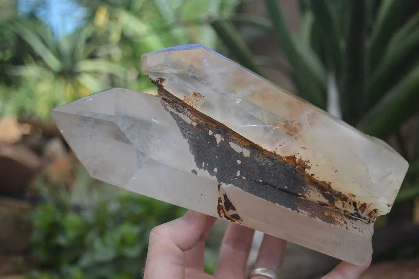 Polished Large Twin Flame Clear Quartz Crystal Point x 1 From Madagascar