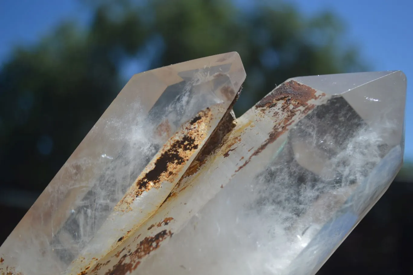 Polished Large Twin Flame Clear Quartz Crystal Point x 1 From Madagascar