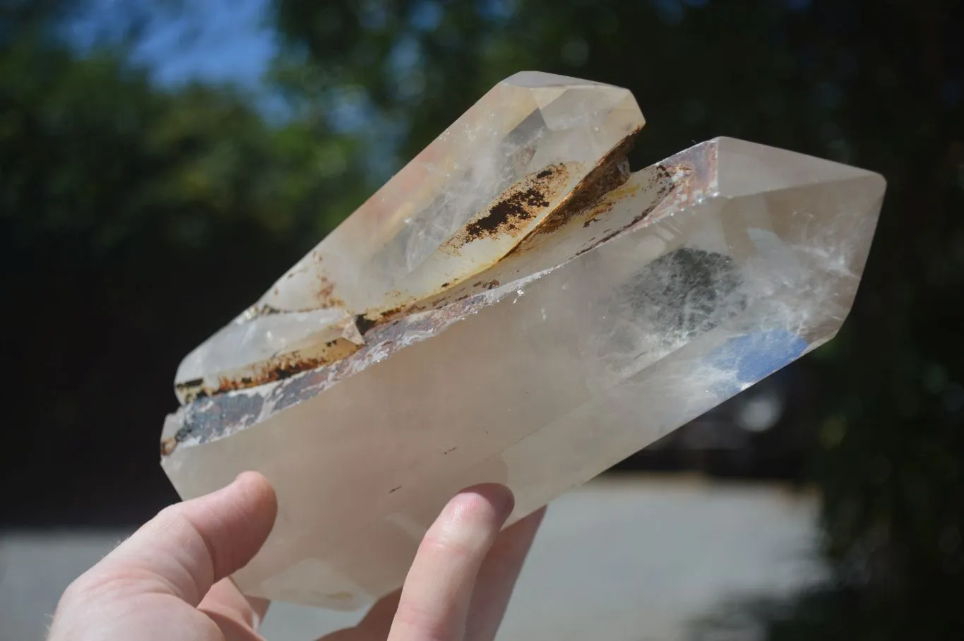 Polished Large Twin Flame Clear Quartz Crystal Point x 1 From Madagascar