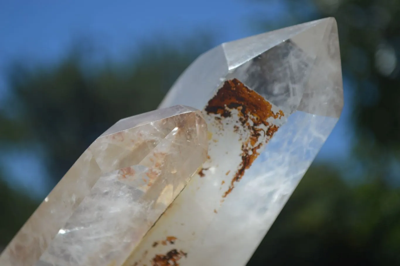 Polished Large Twin Flame Clear Quartz Crystal Point x 1 From Madagascar