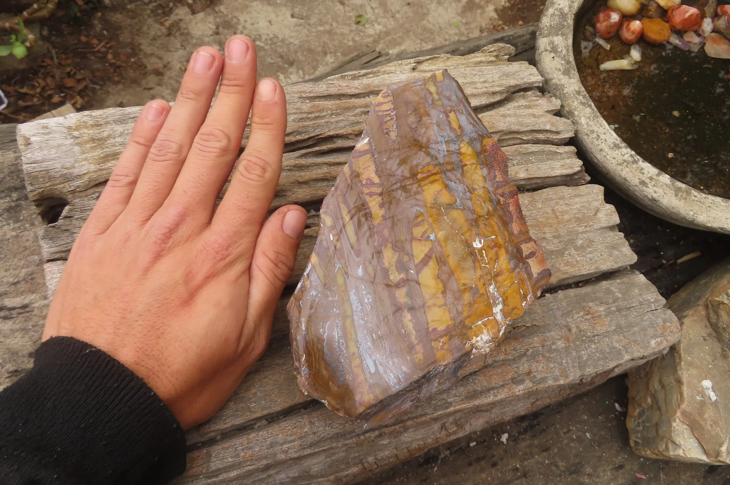 Polished On One Side Nguni Jasper Specimen x 1 From Prieska, South Africa