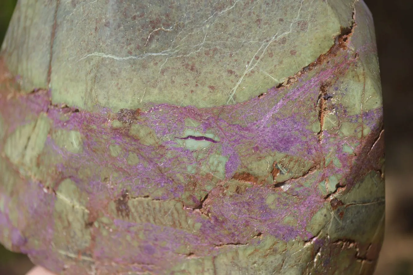 Polished Stichtite Point x 1 From Barberton, South Africa