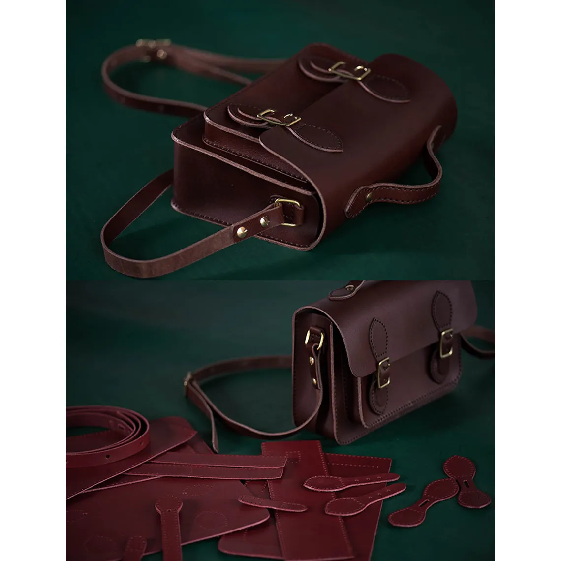 POPSEWING® Vegetable Tanned Leather Satchel Crossbody Bag DIY Kits