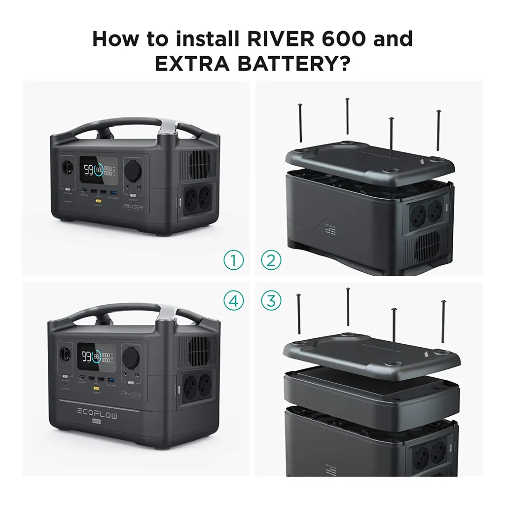 POWER STATION PORTABLE ECOFLOW RIVER MAX 288Wh  BATTERY 288Wh