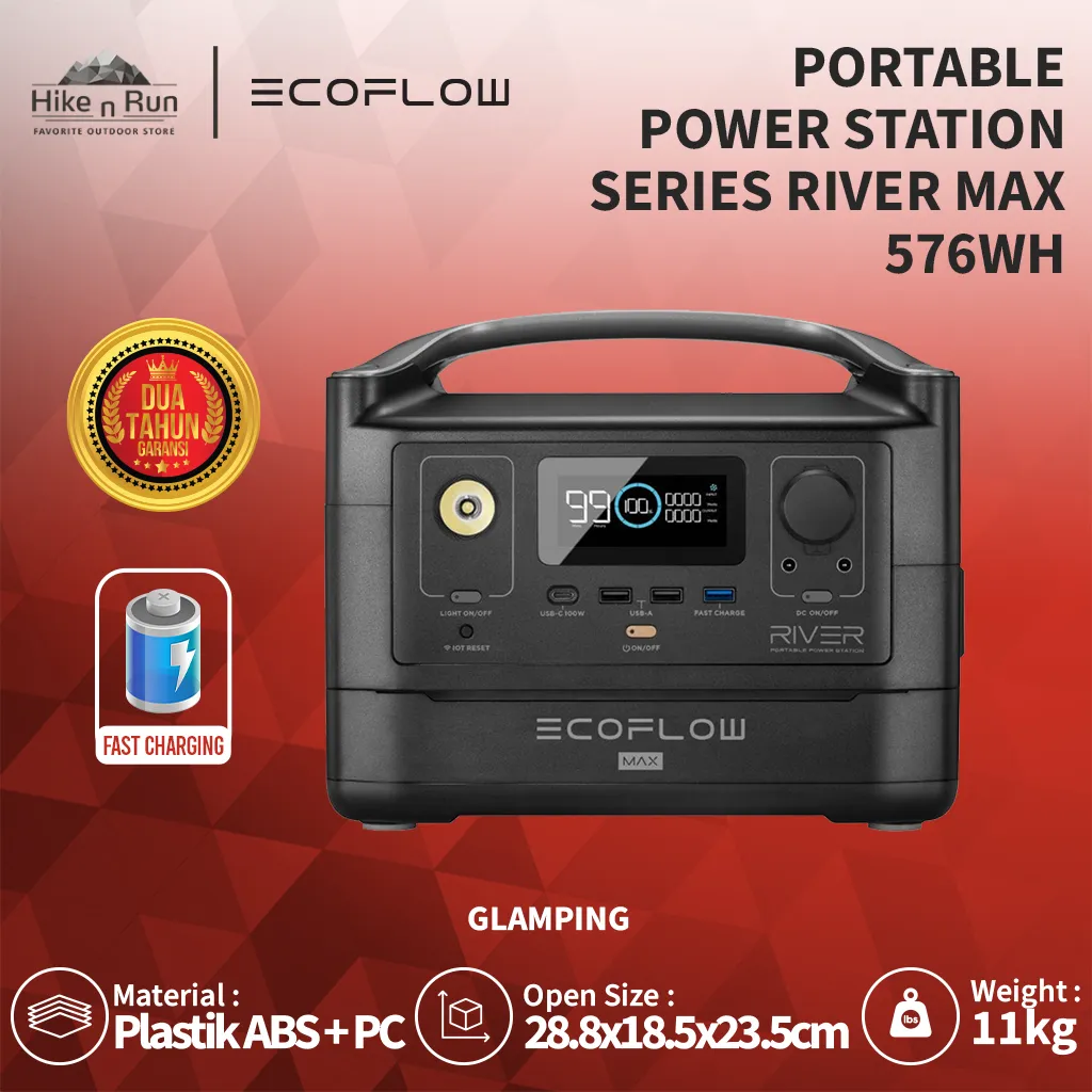 POWER STATION PORTABLE ECOFLOW RIVER MAX 288Wh  BATTERY 288Wh