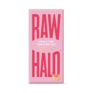 Raw Halo Mylk & Pink Himalayan Salt Raw Chocolate Bar 70g