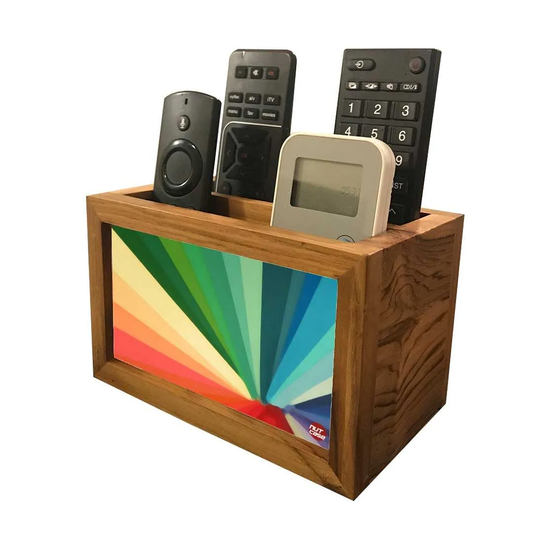 Remote Control Stand Holder Organizer For TV / AC Remotes -  Colorful Lines