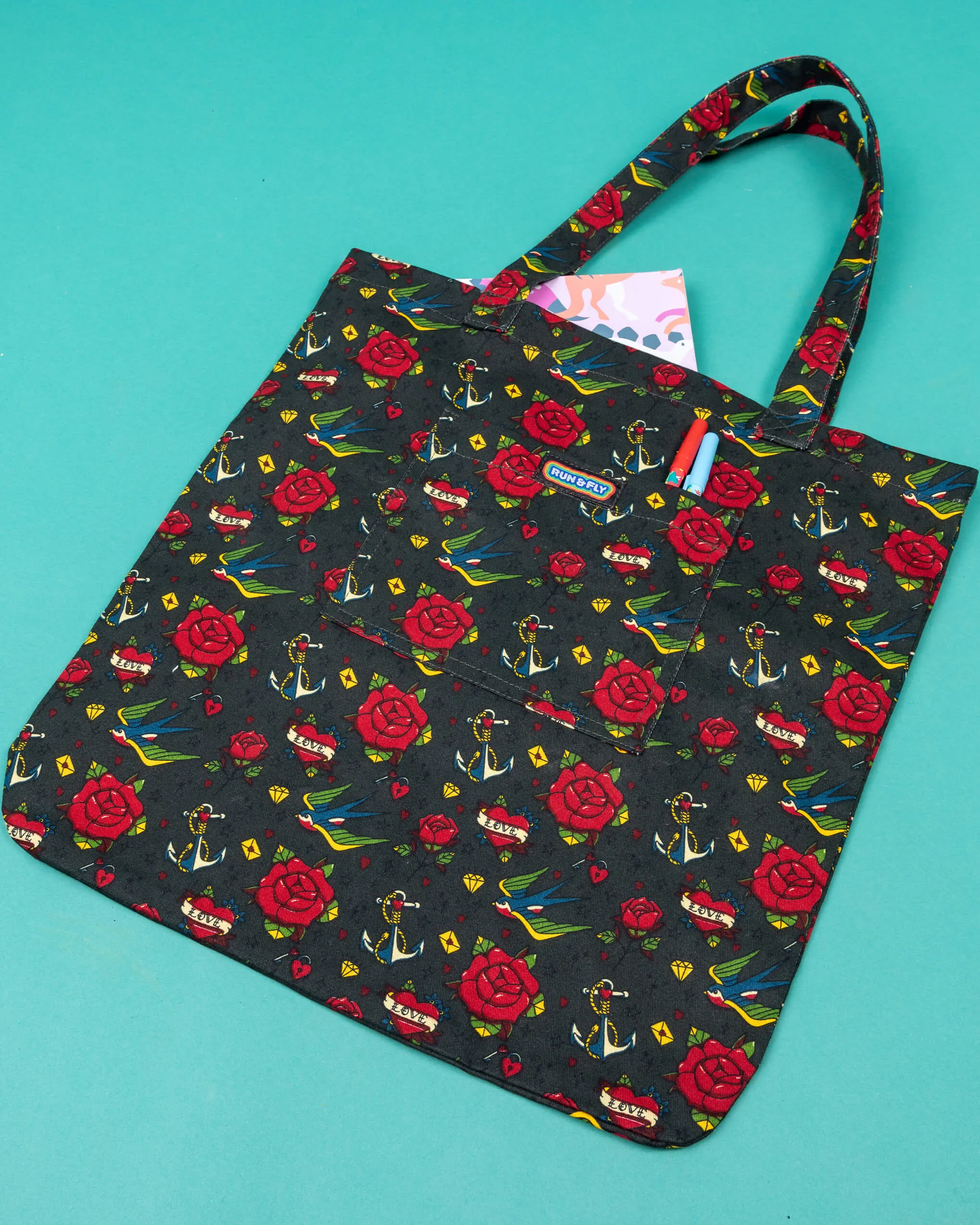 Retro Old School Tattoo Tote Bag