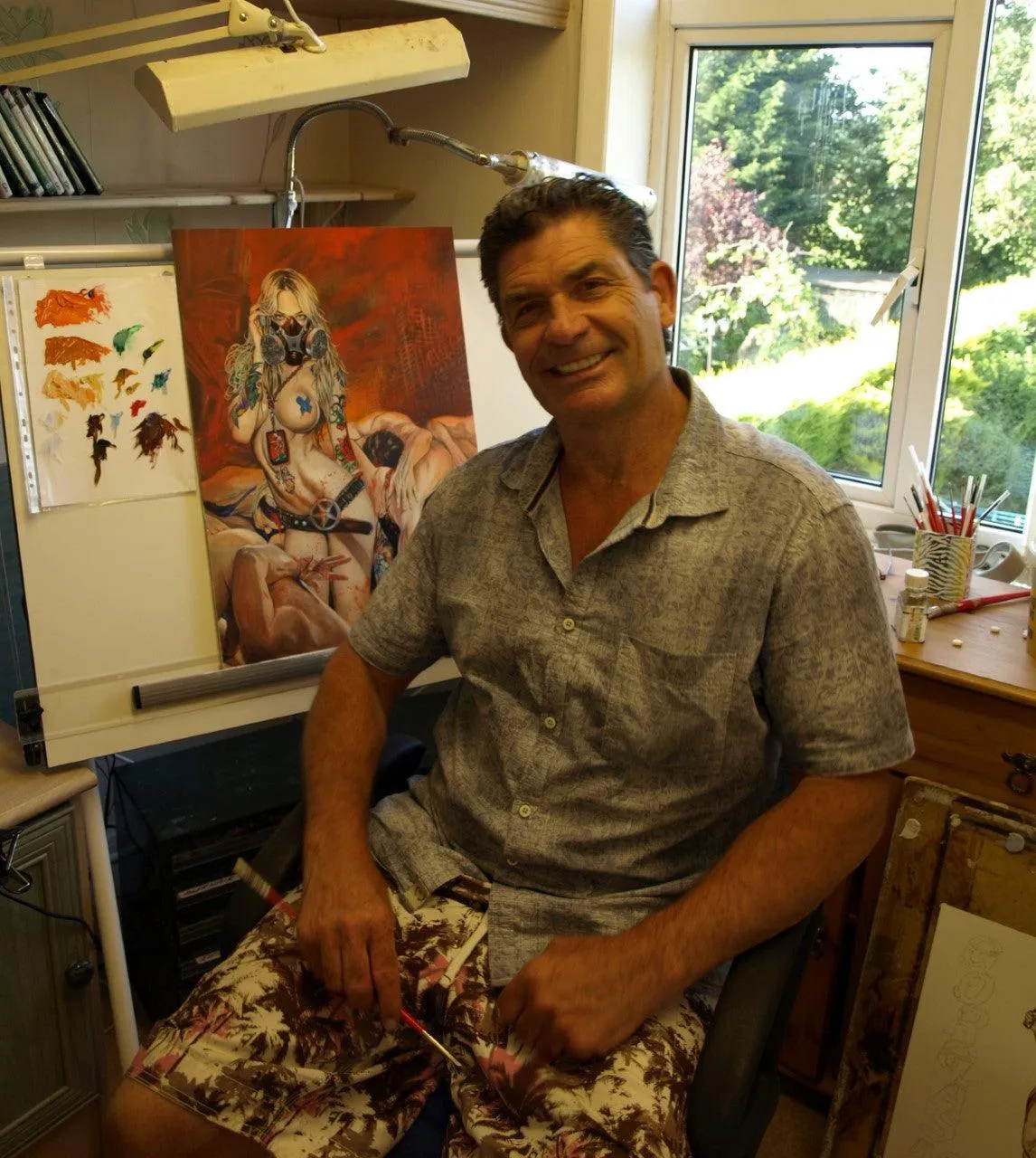 Rick Melton - Purple Headed Mud Masher - Suzi Shaw - Art Print