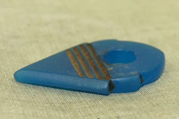 Small Tuareg Glass "Key",  Blue