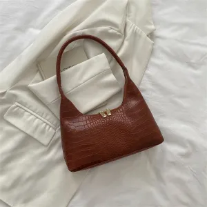 Solid Glossy Patent Leather Handbag