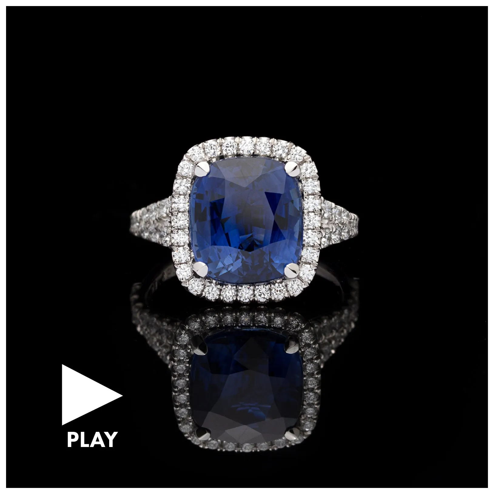 Spectacular GIA 7.06-cts. Unheated Natural Sapphire Diamond Ring