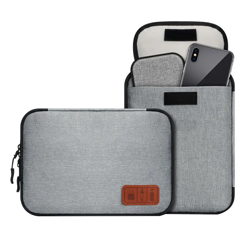Travel Cable Organizer Data Cable Bag Electronics Accessories Storage Bag Grey