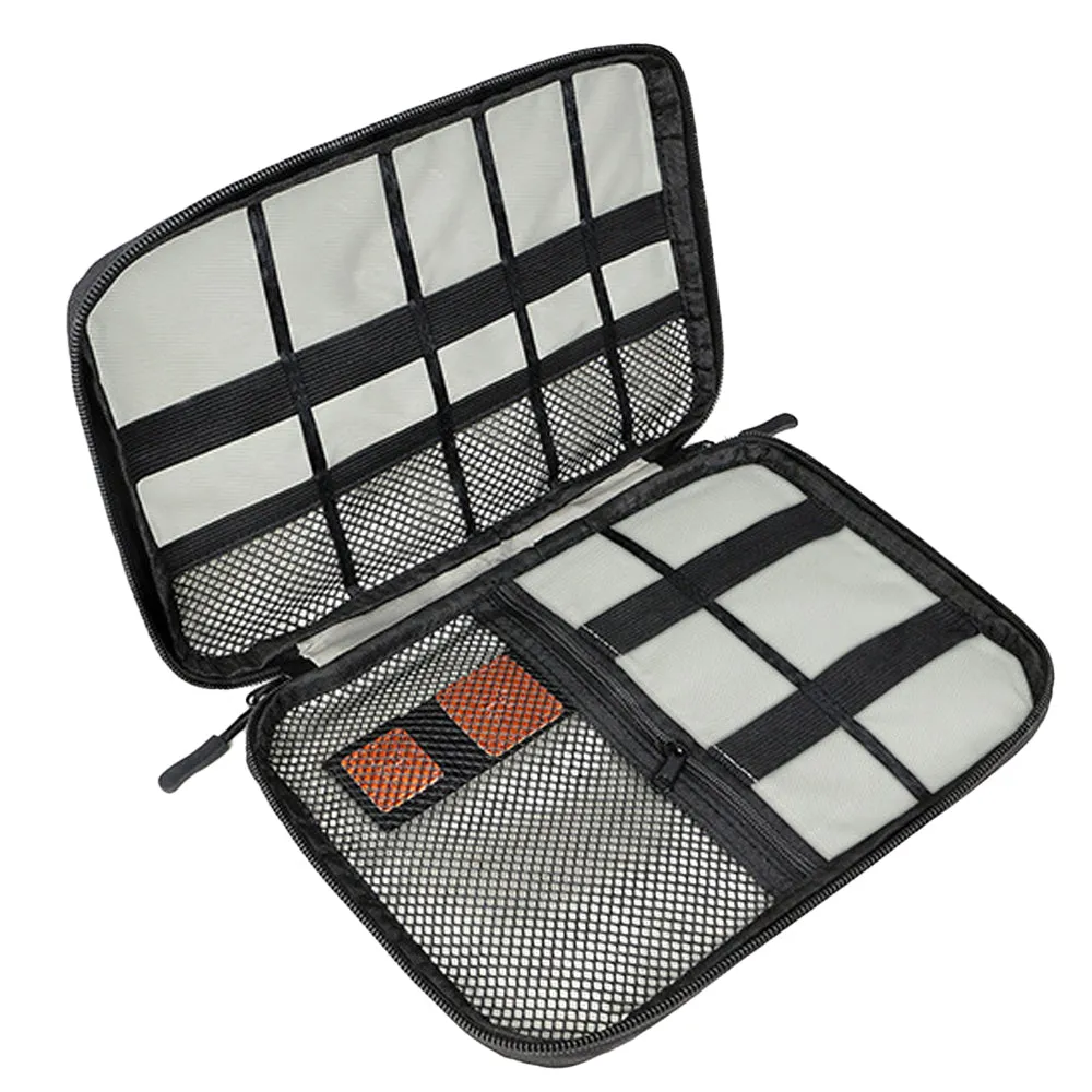 Travel Cable Organizer Data Cable Bag Electronics Accessories Storage Bag Grey