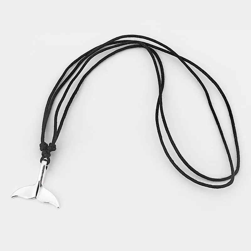 Unique Tibetan Silver Shark Tail Necklace