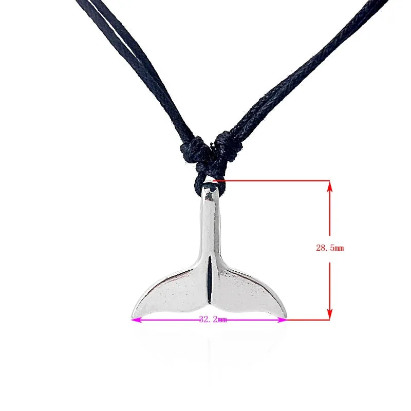 Unique Tibetan Silver Shark Tail Necklace