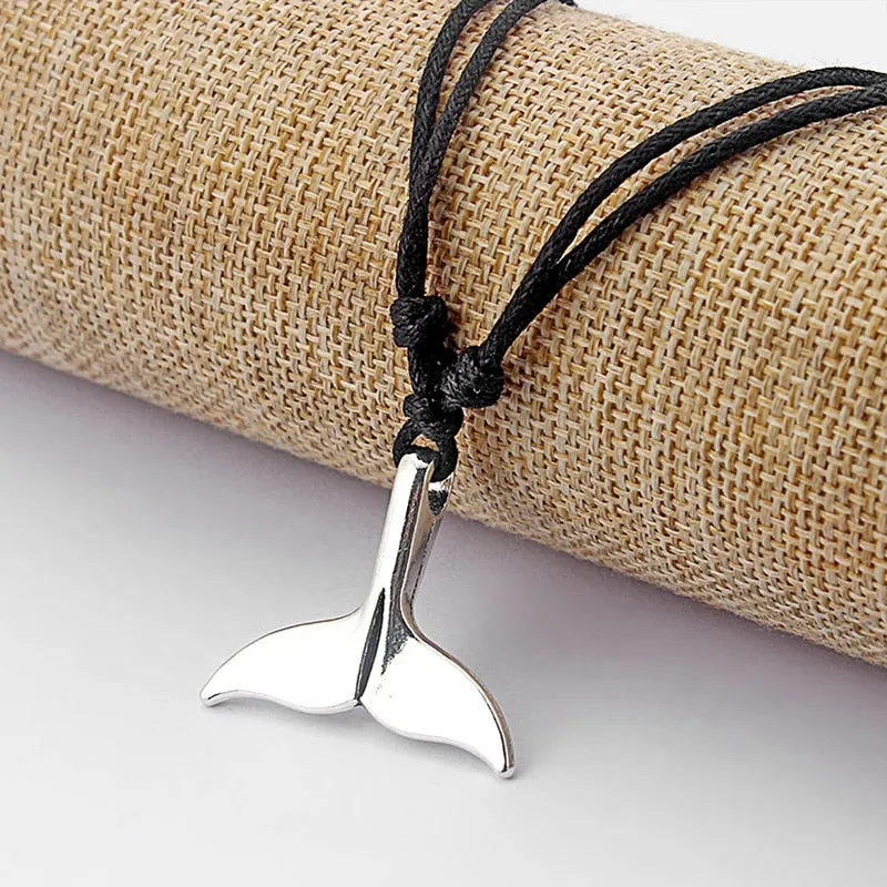 Unique Tibetan Silver Shark Tail Necklace
