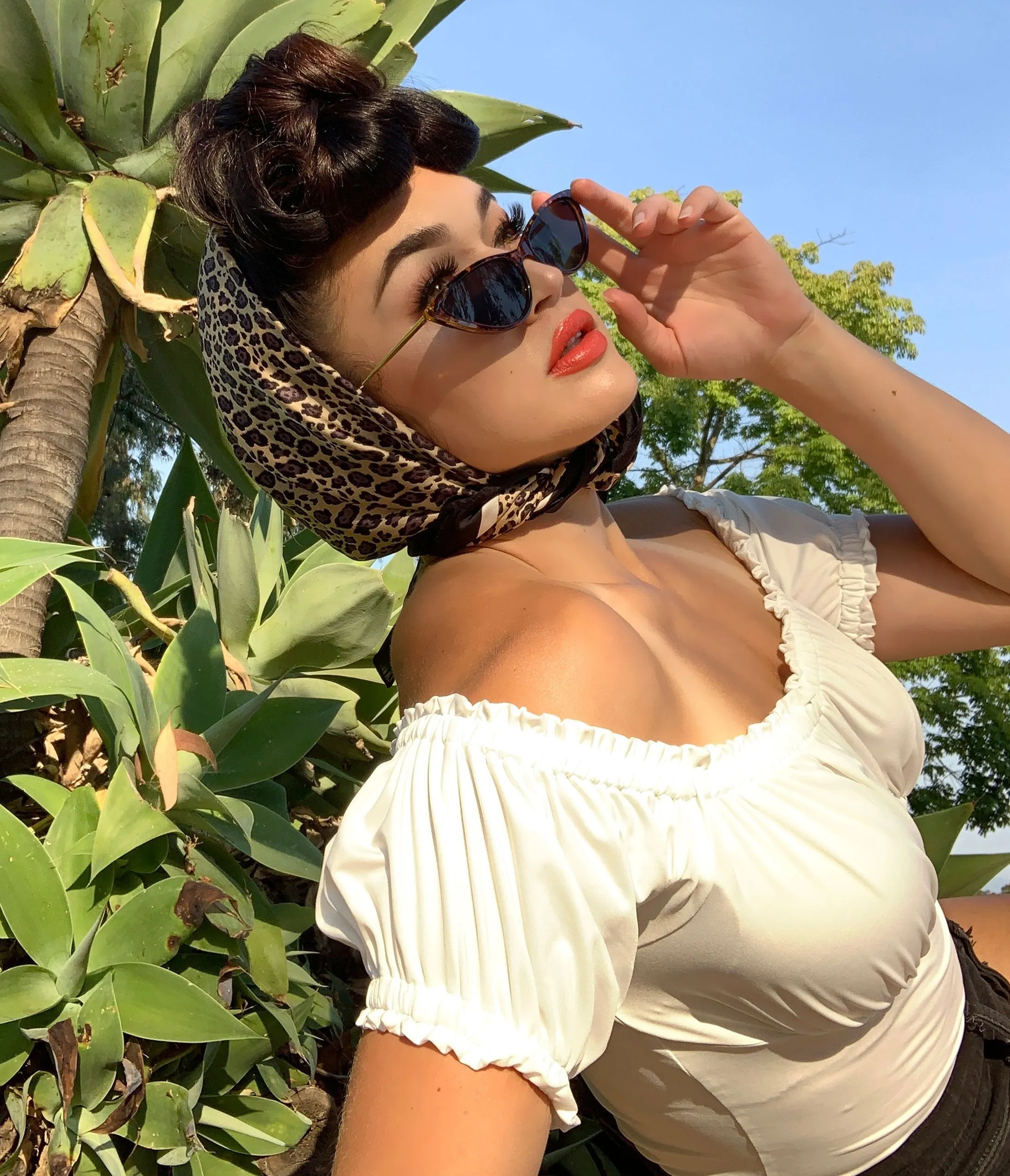 Unique Vintage Leopard Print Hair Scarf