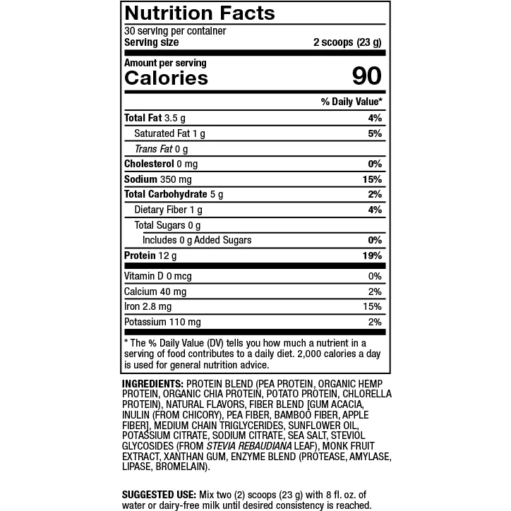 Vegan Protein Powder: Vanilla 24.3 oz by Dr. Mercola