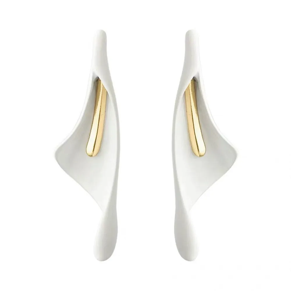 White Calla Lily Earrings