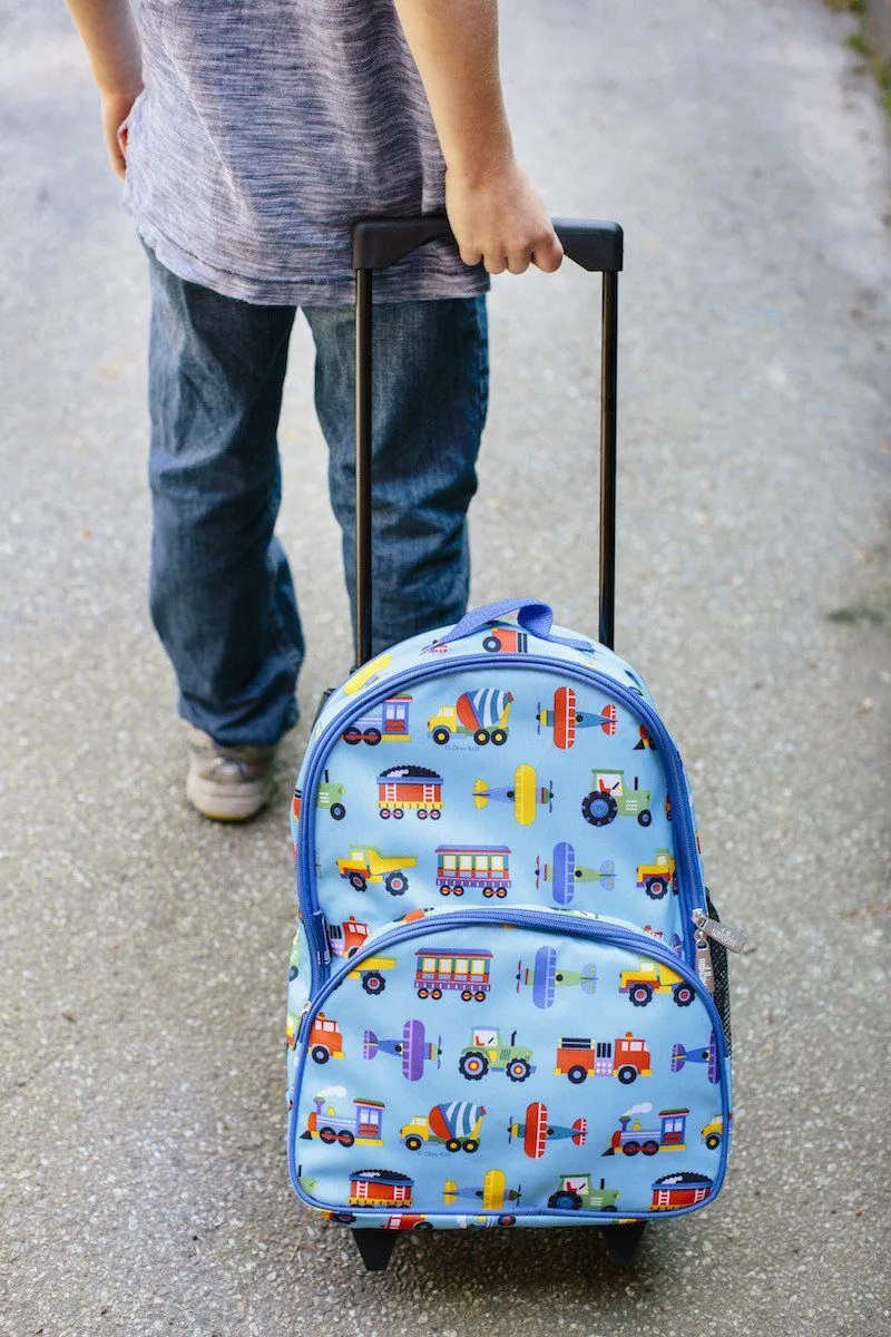 Wildkin Olive Kids Heroes Rolling Luggage Trolley Bag