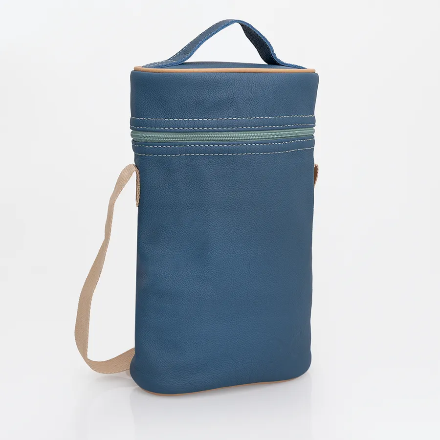 Wine Cooler Double Carry Bag Leather