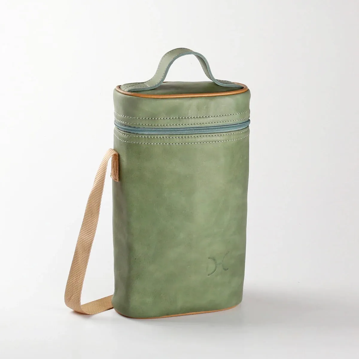 Wine Cooler Double Carry Bag Leather