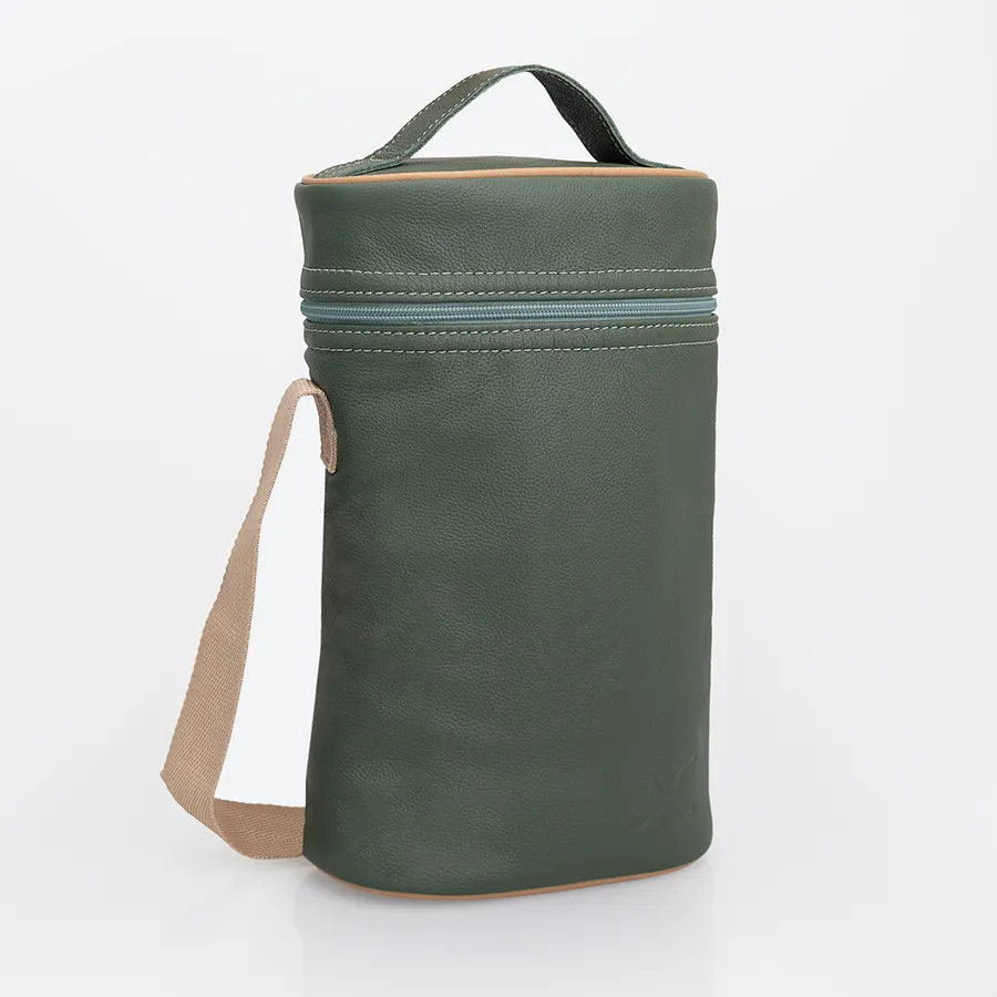 Wine Cooler Double Carry Bag Leather