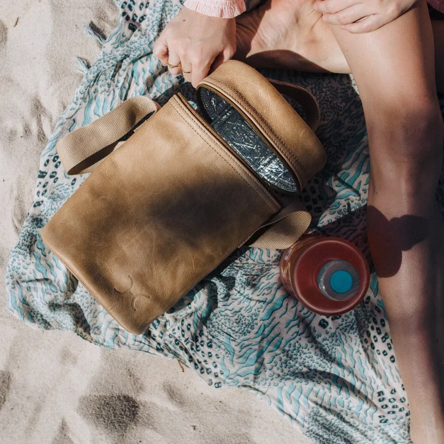 Wine Cooler Double Carry Bag Leather