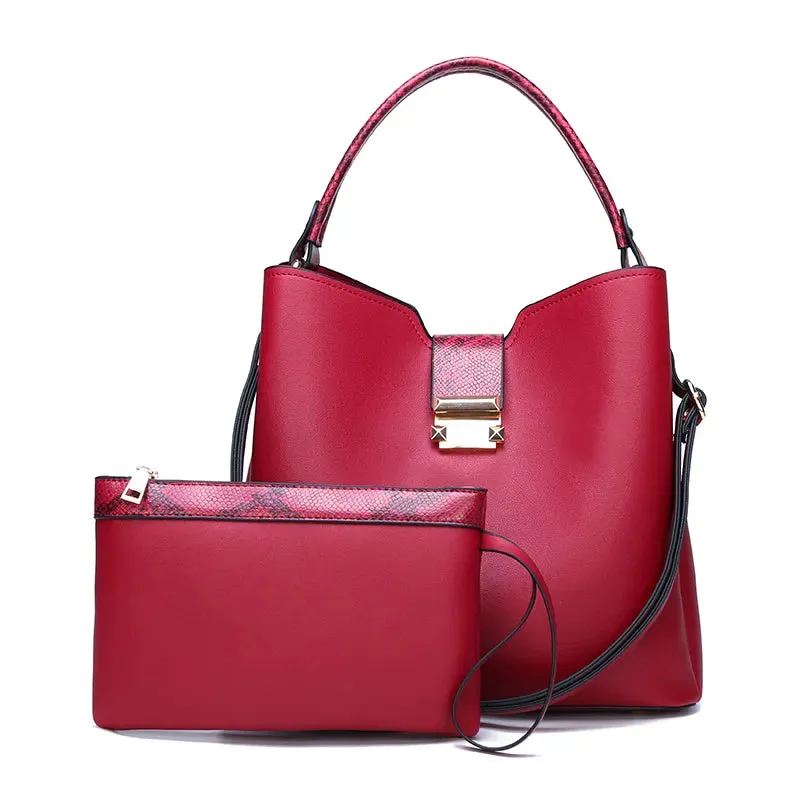 YILIJIAOREN Women's Faux Leather Handbag Set