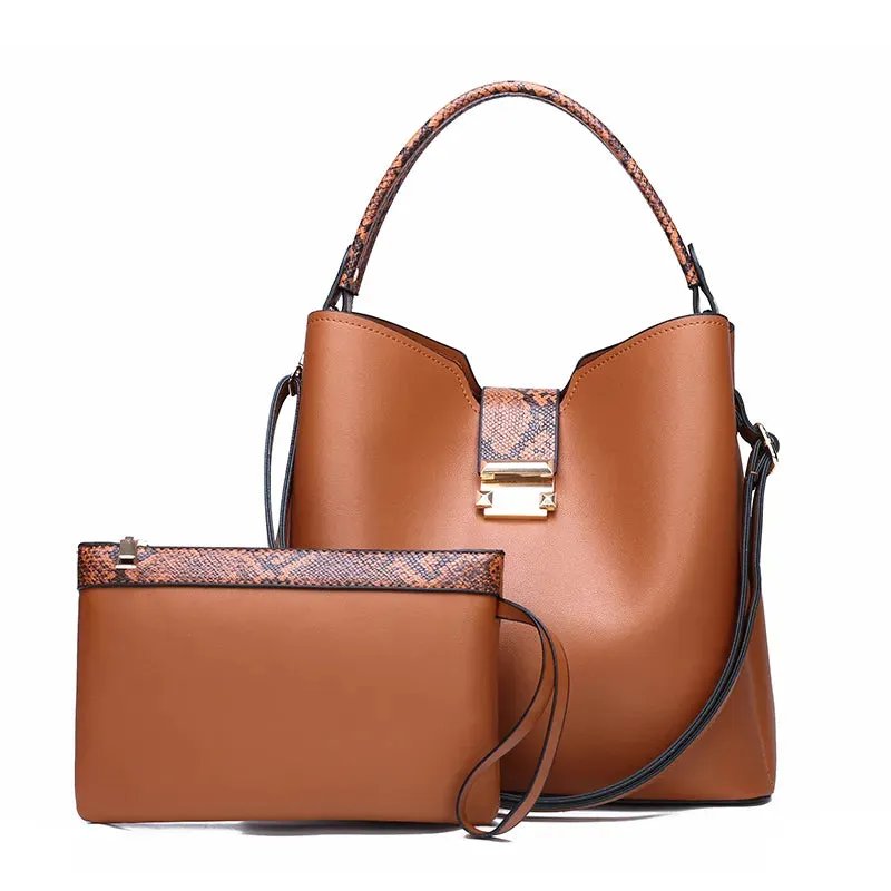 YILIJIAOREN Women's Faux Leather Handbag Set