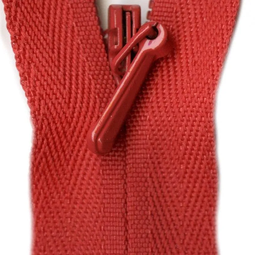 YKK Unique Invisible Zipper in Coral
