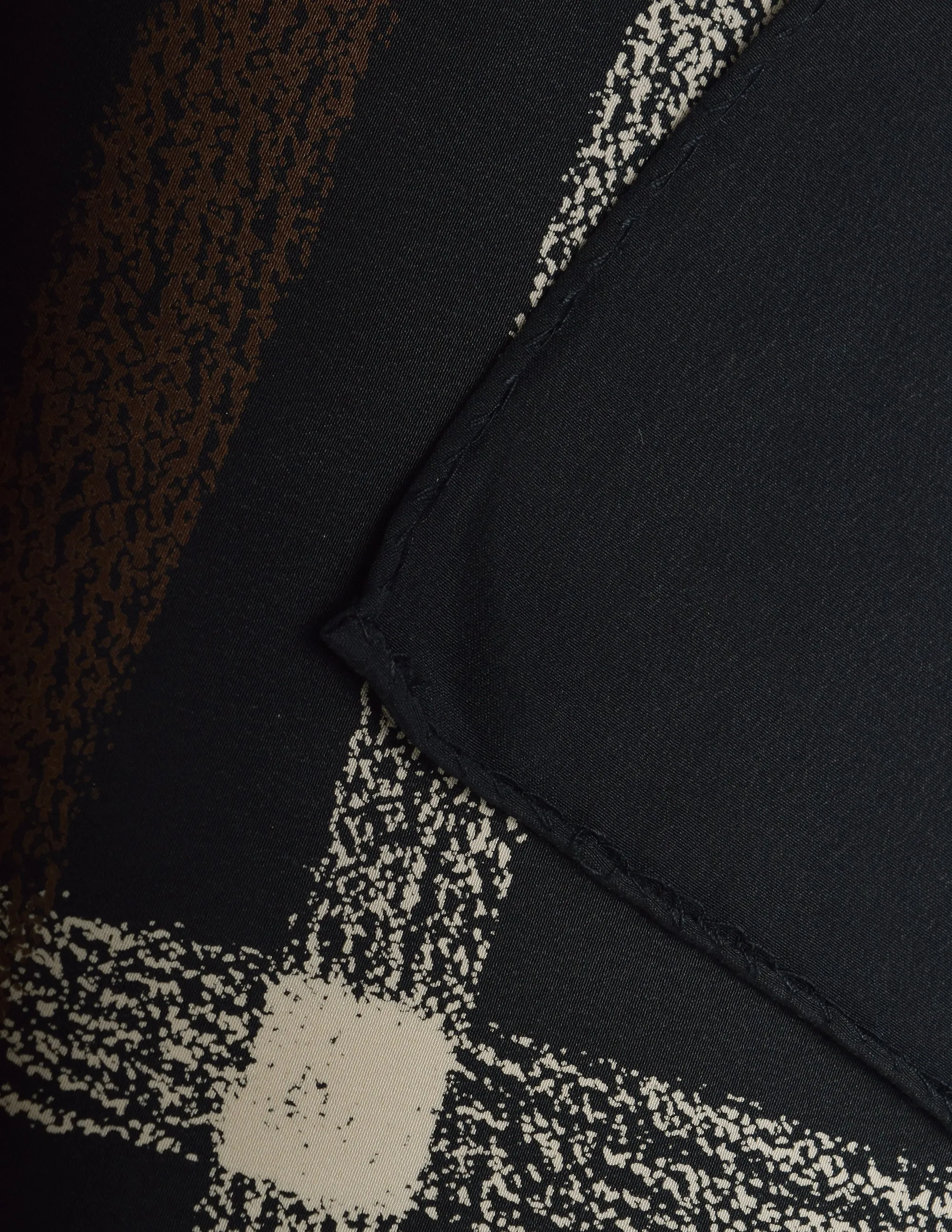 Yves Saint Laurent Vintage Black Brown Cream Plaid Oversized Silk Wrap Scarf
